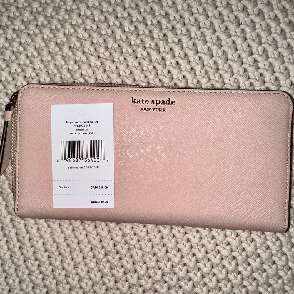 🩰 ♠️ Kate Spade Large Continental Wallet Ballet Pink 🆕